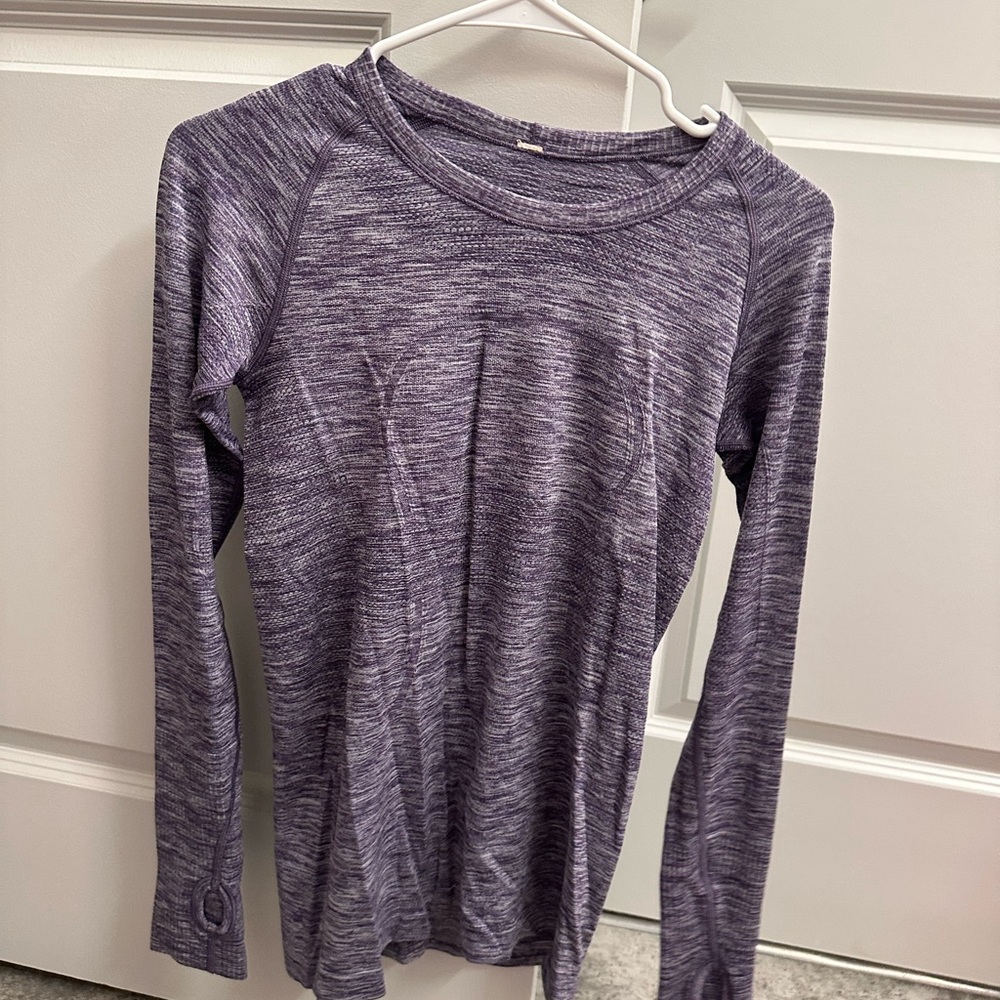 purple lululemon swiftly tech long sleeve
